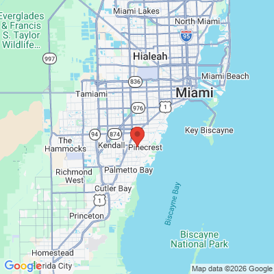 Map to  office in Pinecrest, FL