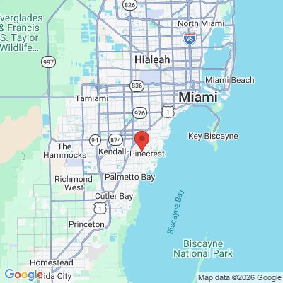 Map to  office in Pinecrest, FL