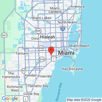 Map to Dr. Alvaro Fernandez Carol, DDS office in Coral Gables, FL