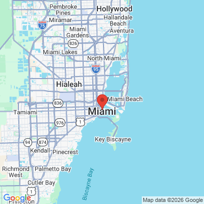 Map to Brickell Dental office in Miami, FL