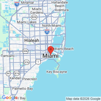 Map to Brickell Dental office in Miami, FL