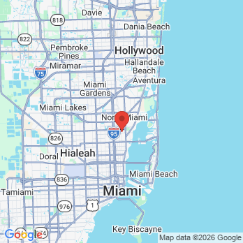 Map to Blu Dental - Center of Excellence office in Miami Shores, FL