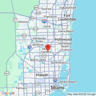 Map to  office in Miami Gardens, FL