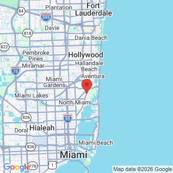 Map to Dental Pearl office in North Miami Beach, FL