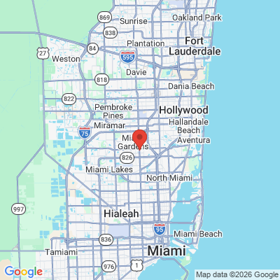 Map to  office in Miami Gardens, FL