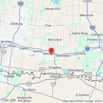 Map to  office in Weslaco, TX