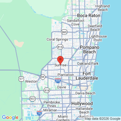 Map to  office in Sunrise, FL