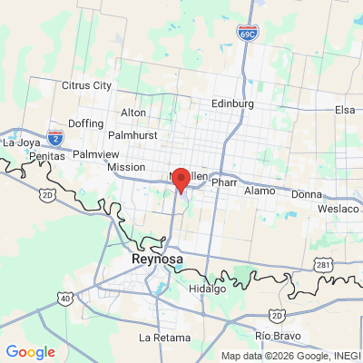 Map to  office in Mc Allen, TX