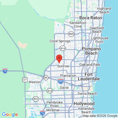 Map to  office in Sunrise, FL