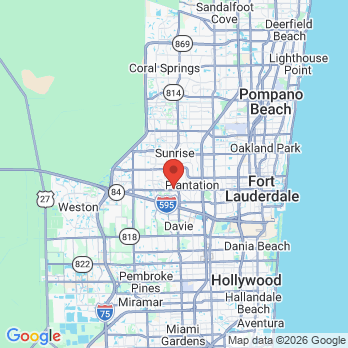 Map to Oral Facial Reconstruction & Implant Center office in Plantation, FL