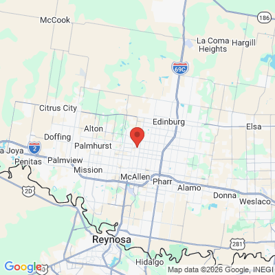 Map to  office in Mc Allen, TX