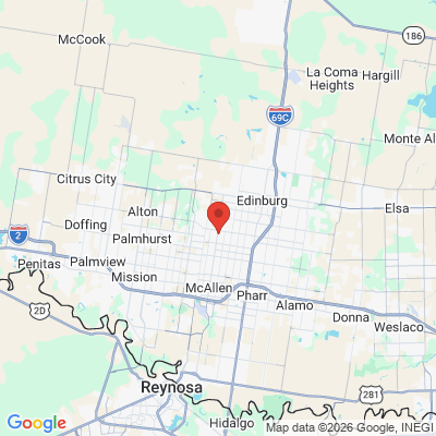 Map to  office in Mc Allen, TX