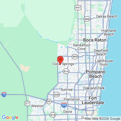 Map to  office in Coral Springs, FL