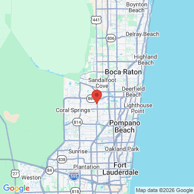 Map to  office in Coral Springs, FL