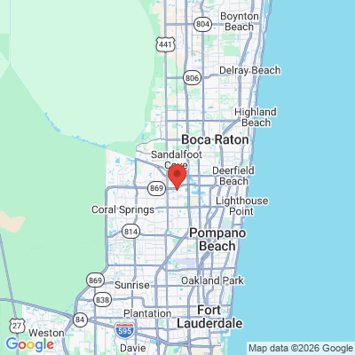 Map to  office in Coconut Creek, FL