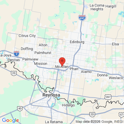 Map to  office in Mcallen, TX