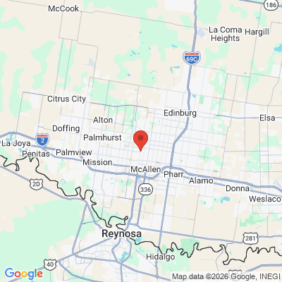 Map to  office in Mc Allen, TX