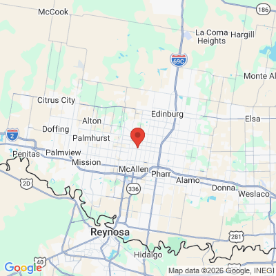 Map to  office in Mc Allen, TX