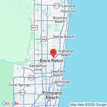 Map to Boca Raton Cosmetic Dentist office in Boca Raton, FL