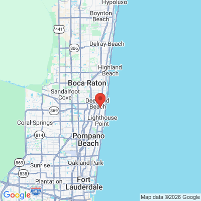 Map to  office in Deerfield Beach, FL