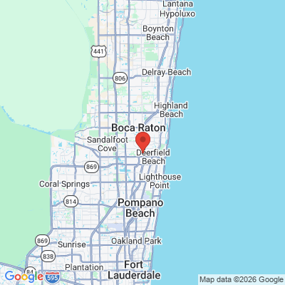 Map to  office in Deerfield Beach, FL