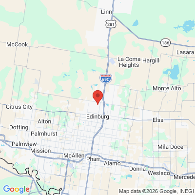 Map to  office in Edinburg, TX