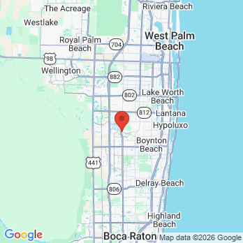 Map to Boynton Laser Dental & Wellness Center office in Boynton Beach, FL