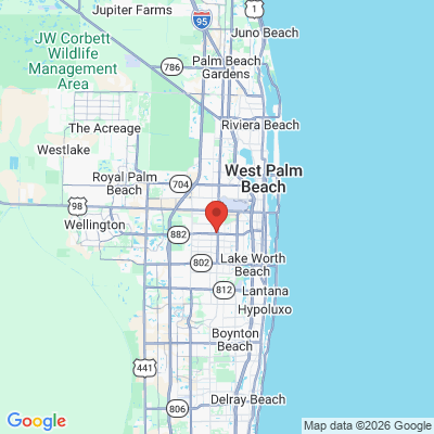 Map to  office in West Palm Beach, FL