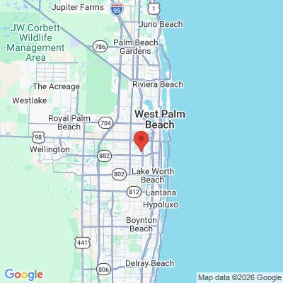 Map to  office in West Palm Beach, FL