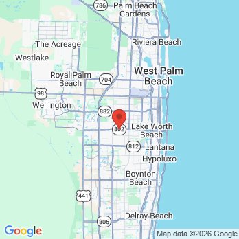Map to Anitha Reddy Dental office in Greenacres, FL