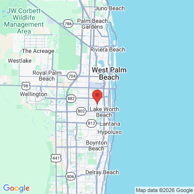 Map to  office in Palm Springs, FL