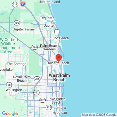 Map to  office in Riviera Beach, FL