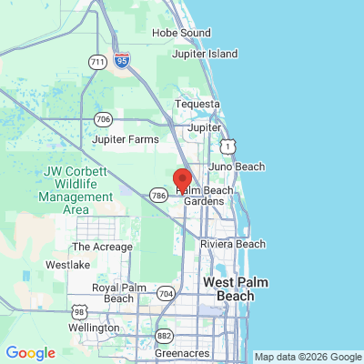 Map to  office in Palm Beach Gardens, FL