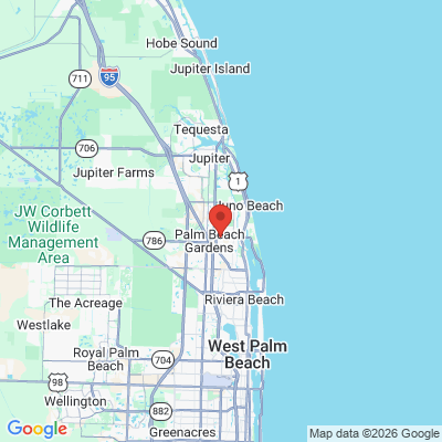 Map to  office in Palm Bch Gdns, FL