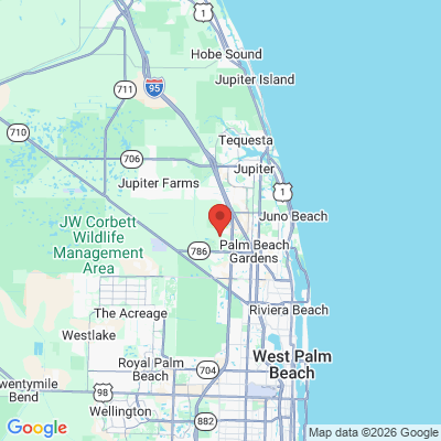 Map to  office in Palm Beach Gardens, FL