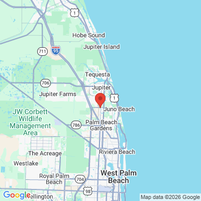 Map to  office in Palm Beach Gardens, FL