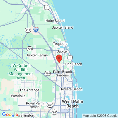 Map to  office in Palm Beach Gardens, FL