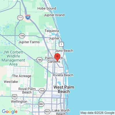 Map to  office in Palm Beach Gardens, FL