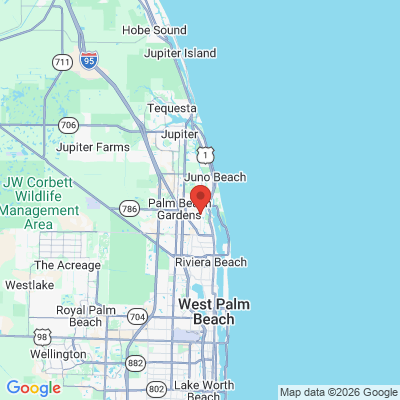 Map to  office in Palm Beach Gardens, FL