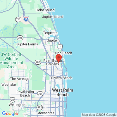 Map to  office in Palm Beach Gardens, FL
