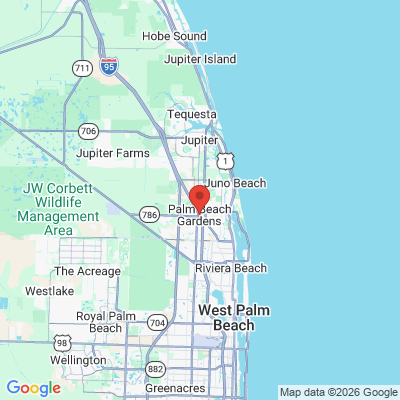 Map to  office in Palm Beach Gardens, FL