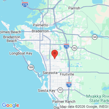 Map to LUMA Biological Dentistry office in Sarasota, FL