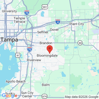 Map to Smile Design Lithia office in Valrico, FL