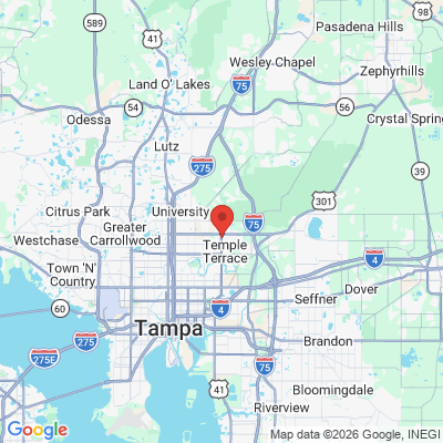 Map to  office in Temple Terrace, FL