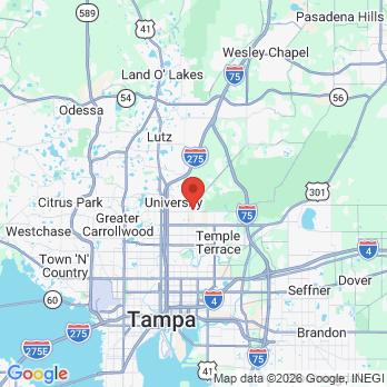 Map to Gentle Dentistry office in Tampa, FL