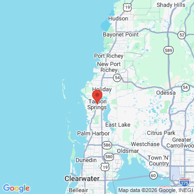 Map to  office in Tarpon Springs, FL