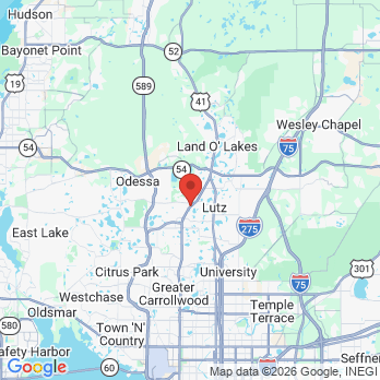 Map to Tampa Implant & General Dentistry office in Lutz, FL