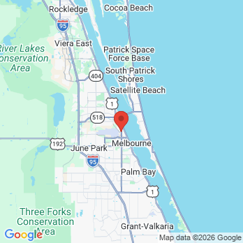 Map to Richard W. Leong Jr. DDS PA office in Melbourne, FL