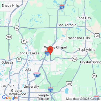 Map to Mystic Oaks Family & Cosmetic Dentistry  office in Wesley Chapel, FL