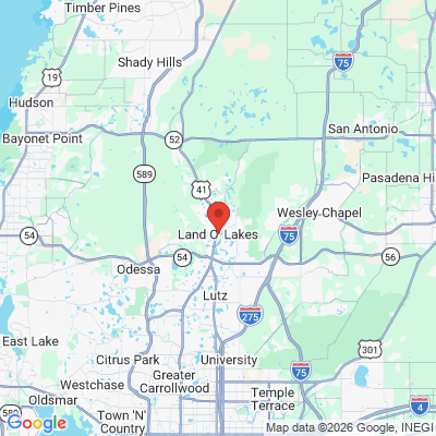 Map to  office in Land O' Lakes, FL